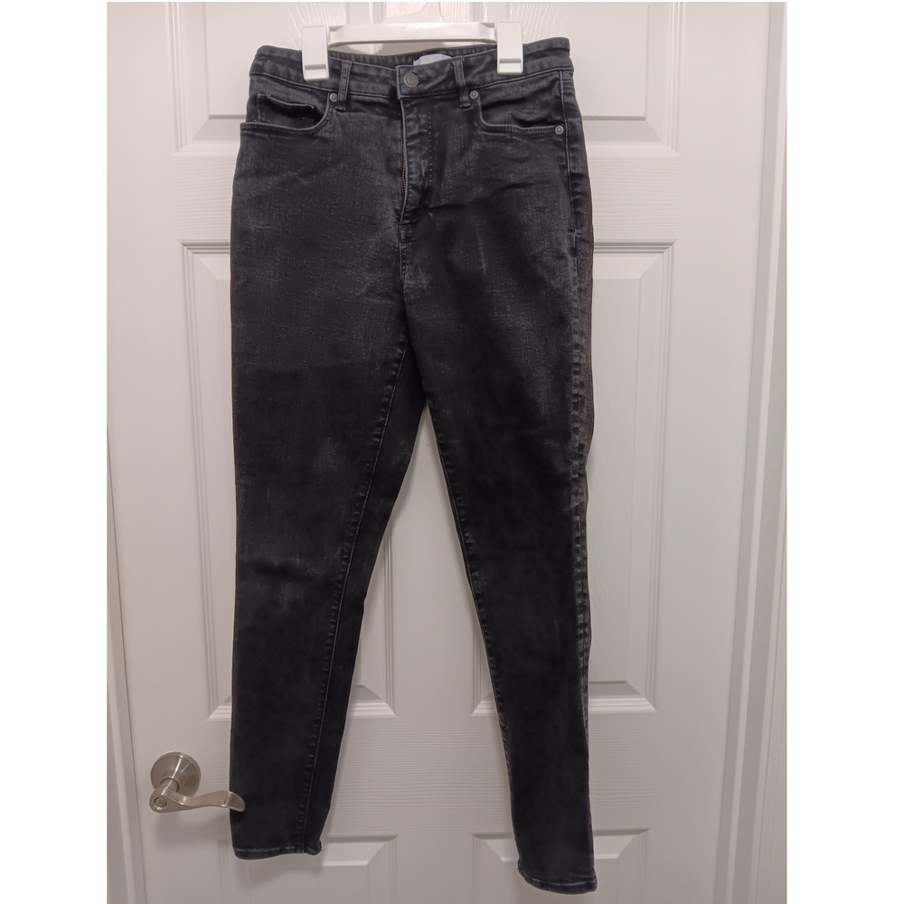LOFT The Curvy Skinny Jeans‎ Womens 29/8 Faded Black High Rise Denim Pants
